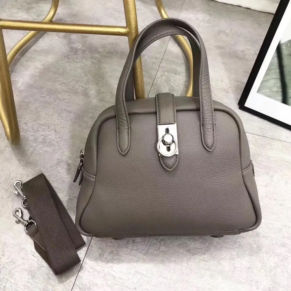

free shipping 2020 the new style fashion zipper genuine cow leather women handbag one shoulder bag crossbody bag 28cm 5color