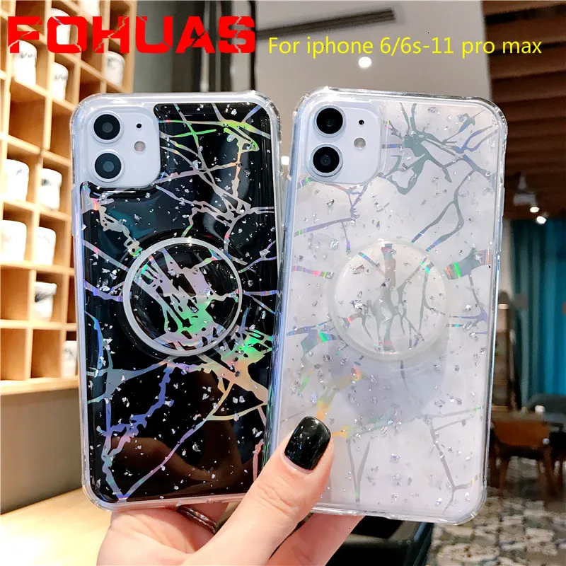 Женский Стильный чехол из ТПУ с лазерной подушкой безопасности для iphone 11 7 8 plus XR XS