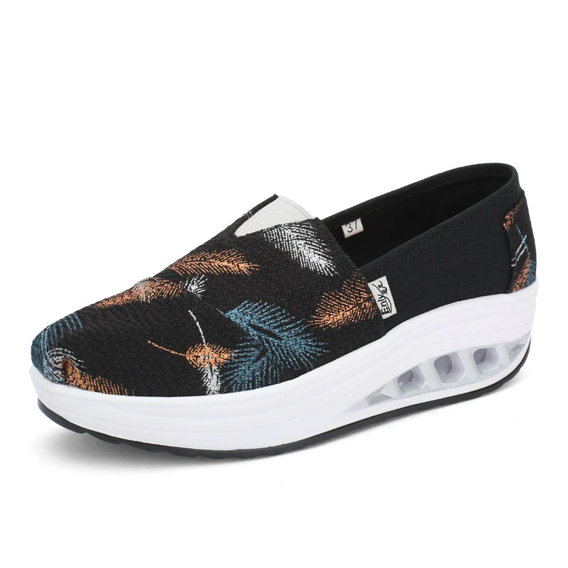 Кеды женские на платформе повседневные холщовые кроссовки дышащие