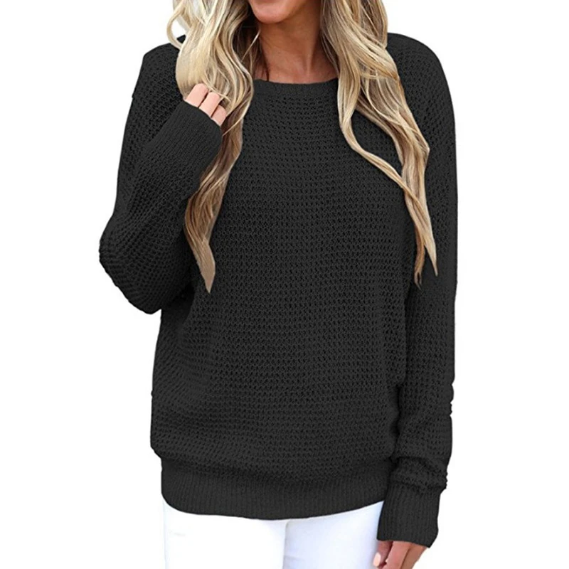 Sexy Back Ribbon Sweaters Women Deep V-neck Pullovers Knitting Cross Casual Jumper | Женская одежда