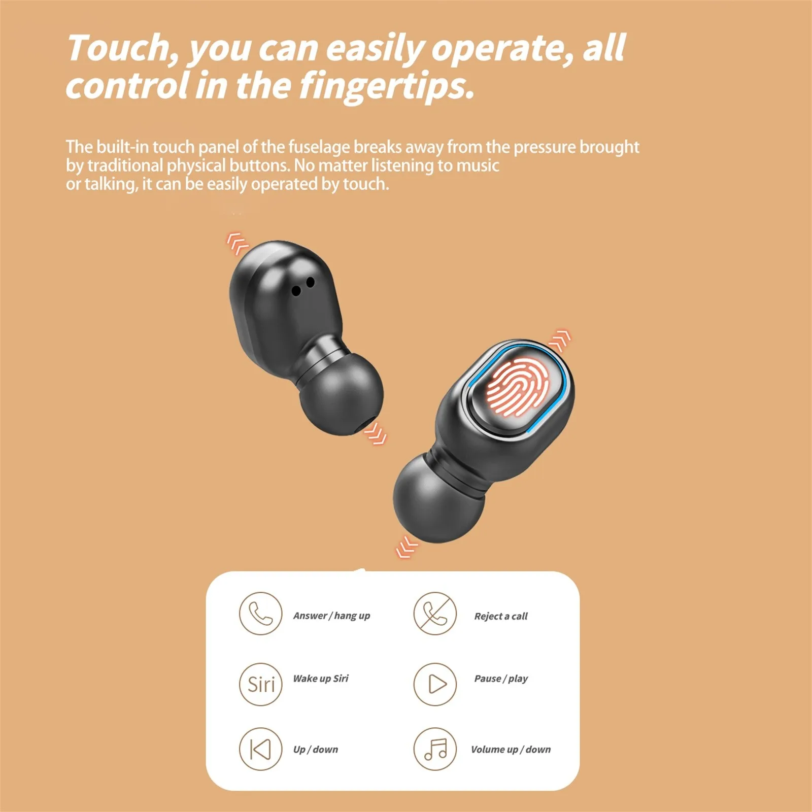 Настоящие беспроводные наушники Bluetooth-наушники водонепроницаемые