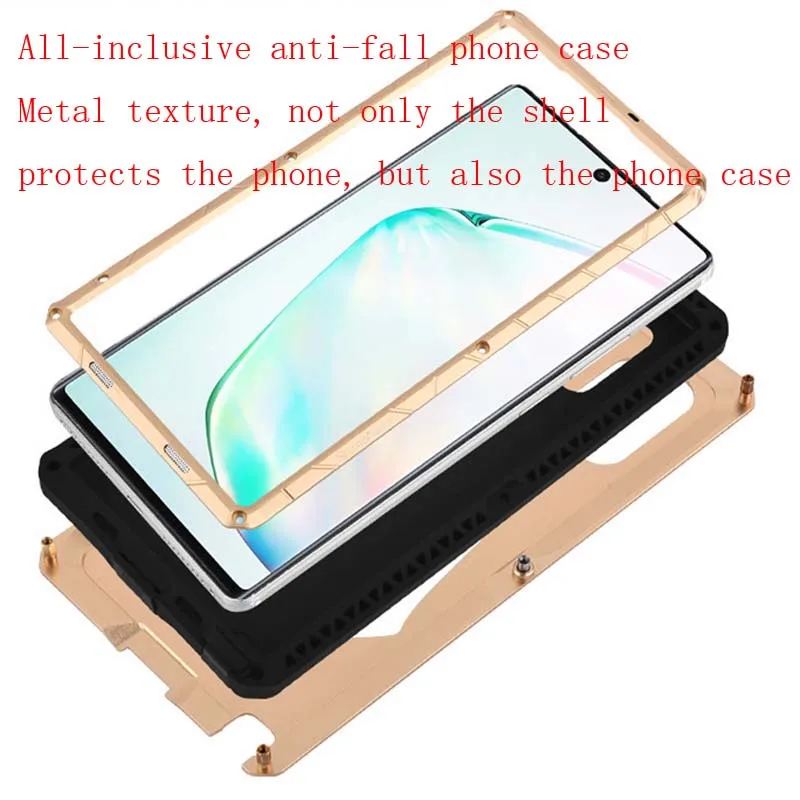 IMATCH чехол Роскошный Алюминиевый металлический силиконовый чехол для samsung Galaxy Note10 Note10Plus A50 A70 мобильный Футляр для телефона KS0317