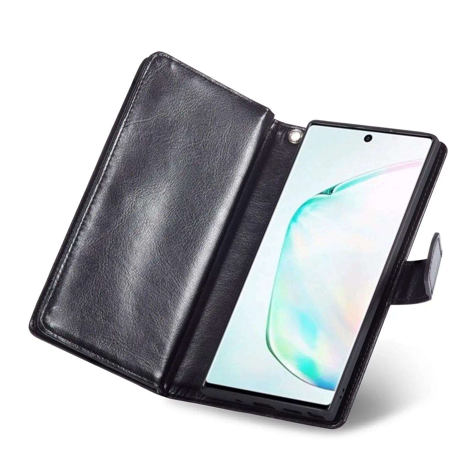 2 в 1 Магнитный чехол-бумажник из искусственной кожи для samsung Galaxy Note 10 Plus 8 9 S10 Plus S10e S9 S8 Plus 9 отделений для карт