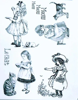 Прозрачный штамп викторианской девушки для скрапбукинга Прозрачная силиконовая