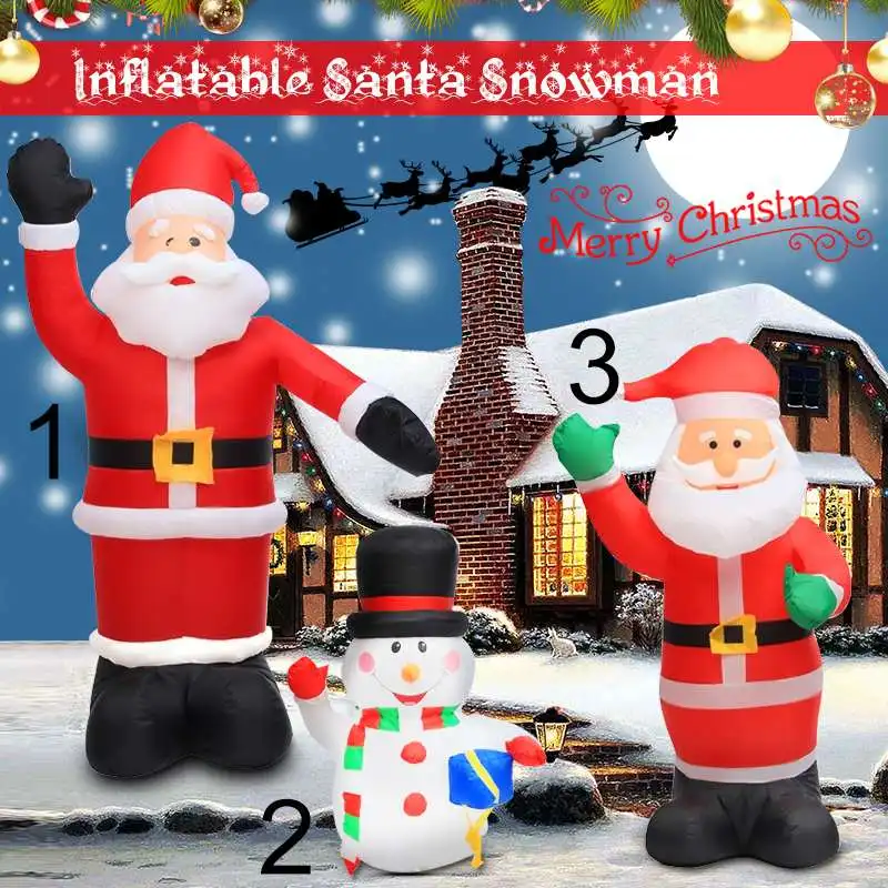 

LED Inflatable Christmas Santa Claus Ornament Christmas Decorations Outdoor for Home navidad 2020 New Year Party Decor