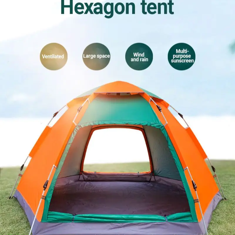 Туристическая палатка автоматическая на 3-4 человек водонепроницаемая