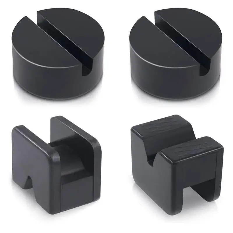 

4Pcs Floor Jack Pad Adapter for Jack Stand Rubber Slotted Frame Welds Protector U90C