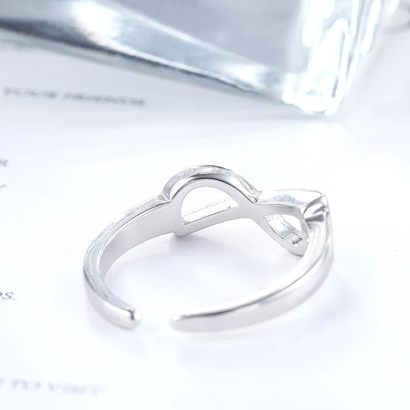 Серебряное кольцо бесконечность Вечность подвески лучший друг подарок