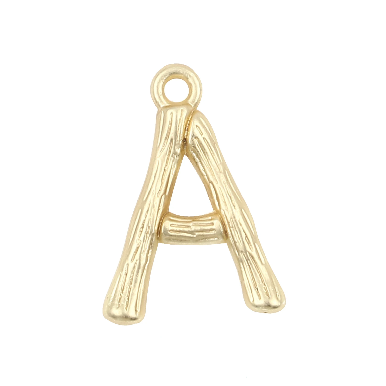 

DoreenBeads Charms Capital Alphabet/ Letter A-Z Matt Gold Color Bamboo Pendants DIY Making Earrings Punk Style Jewelry,10PCs