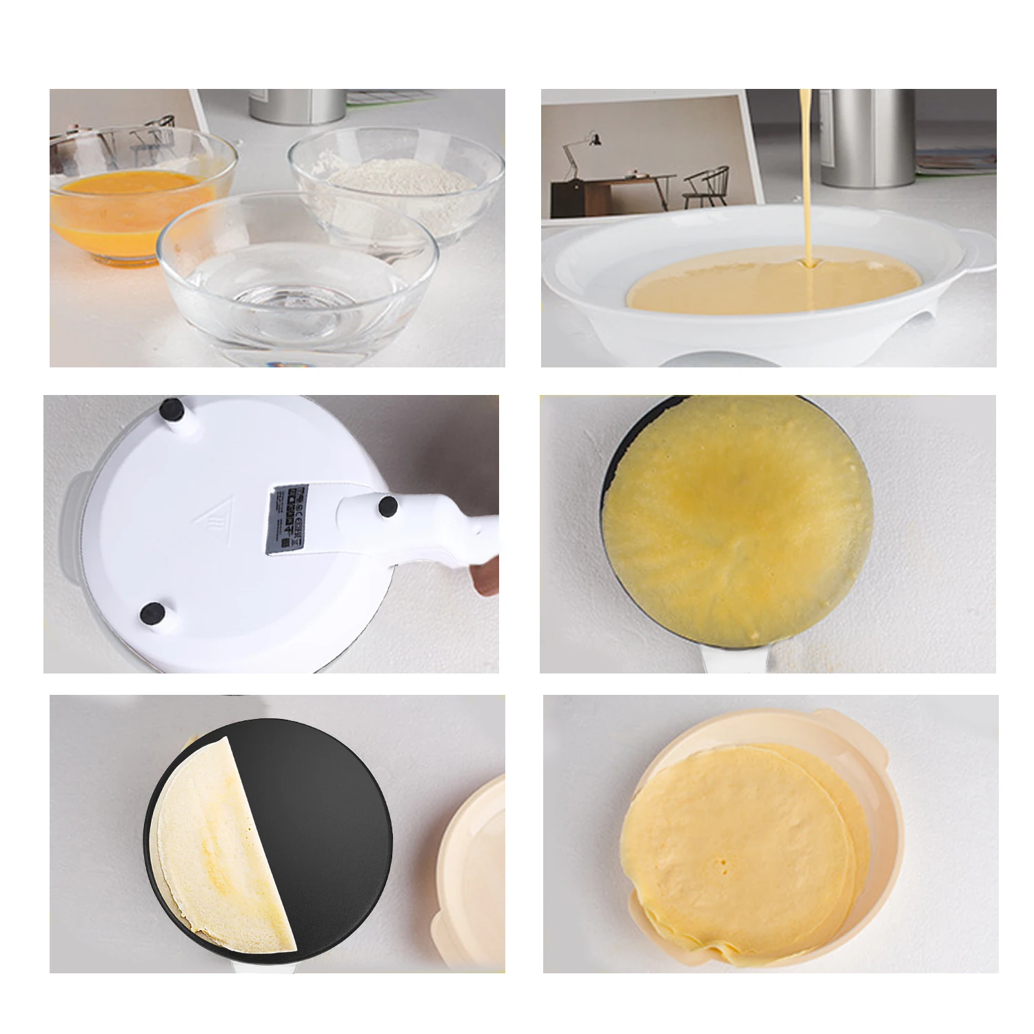 Портативная электрическая антипригарная сковорода для блинов с погружной