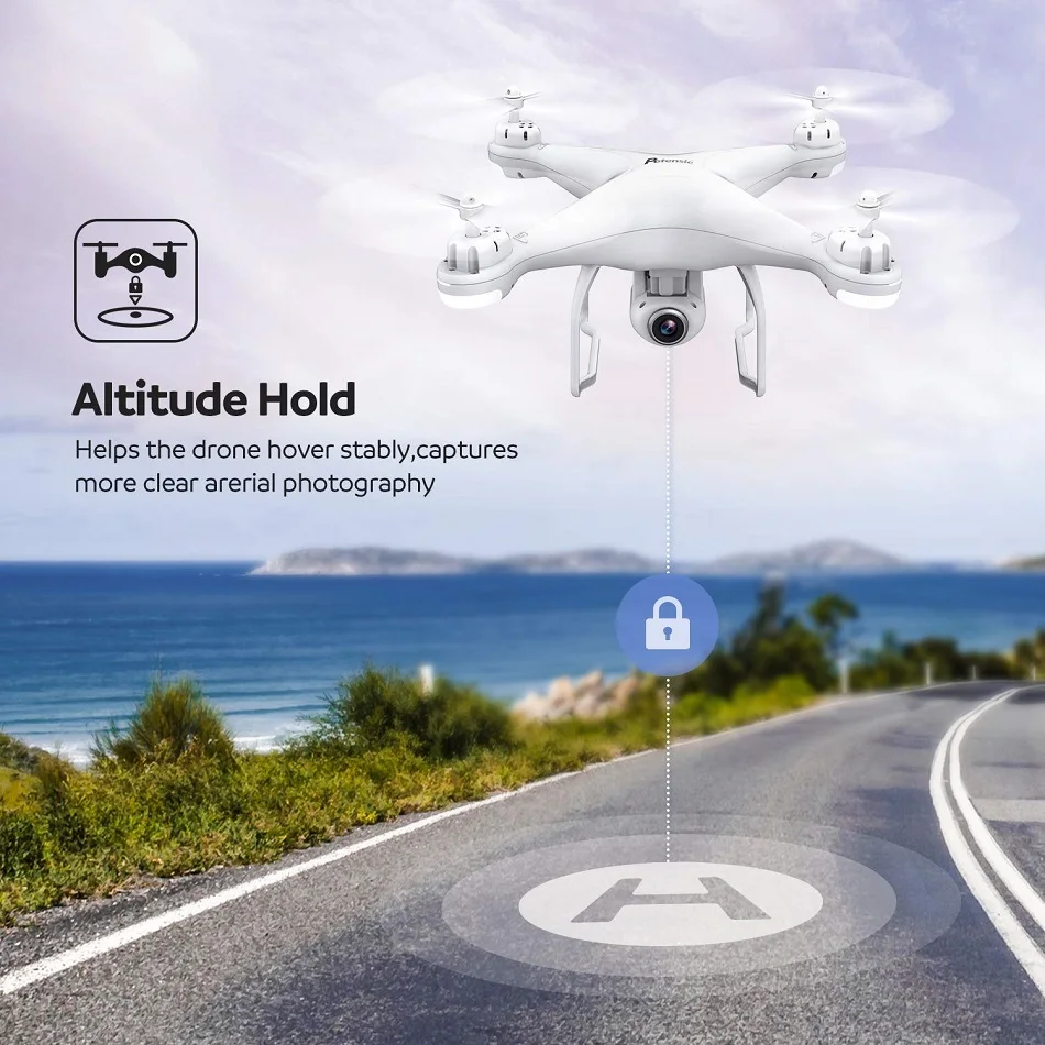 Potensic Дрон с дистанционным управлением 1080P Wi-Fi FPV HD камера высота удерживает один
