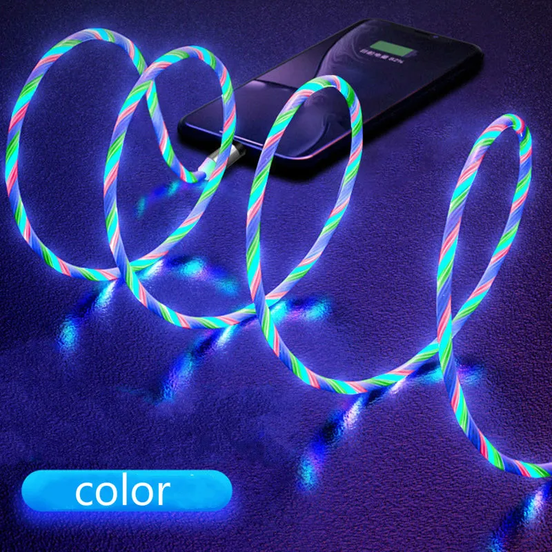 Магнитный кабель Pmxbt USB Type-C/Micro/Lightning для телефонов iPhone/Android с подсветкой 2.4A 1/2 м |