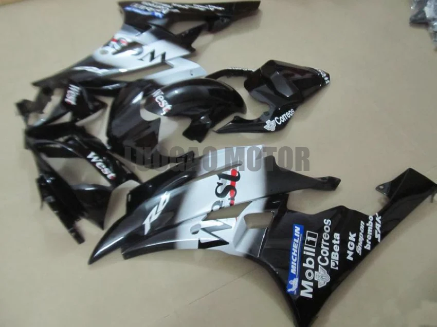 

Bodywork Injection mold Fairing kit for YAMAHA YZF600R6 Cowlings 06 07 YZF600 R6 2006 2007 YZF600 ABS White black Fairings set