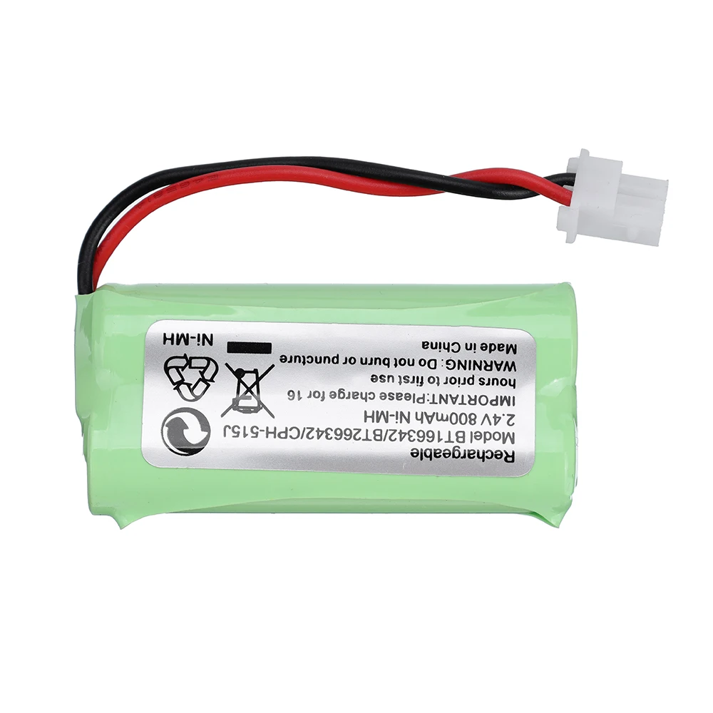 bt183342 bt283342 cordless phone battery 2 4v 800mah for att vtech bt166342 bt266342 bt162342 bt262342 cs6609 cs6509 ls6325 free global shipping