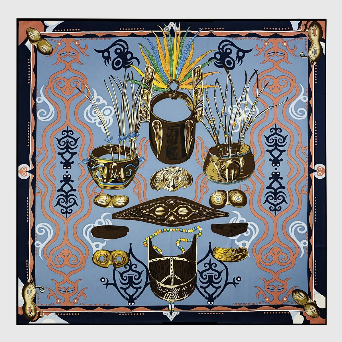 90 см ручной свернутый подол индийский перо саржа Шелковый квадратный шарф