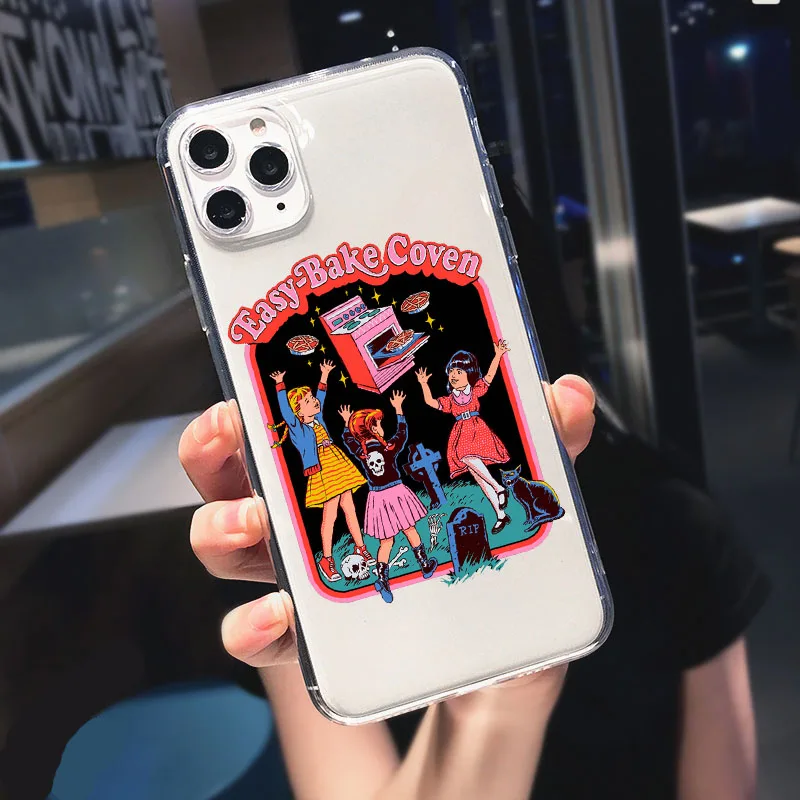 

Let's Summon Demons Graphic Silicone Phone Case For iPhone 11 Pro Max XR X XS 6s SE 7 8 Plus Funny Halloween Satan Vintage Coque