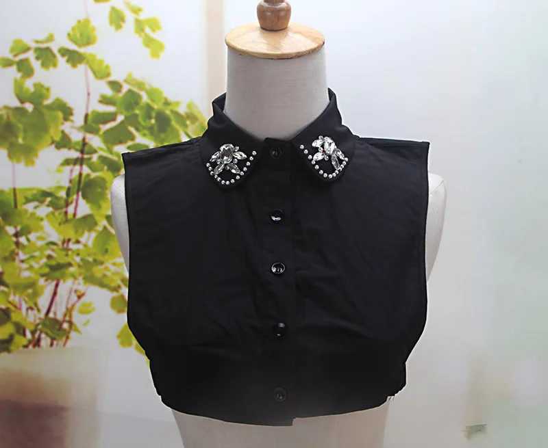 Linbaiway 2021 Для женщин осенний свитер Ложные воротнички Половина рукавом Топ