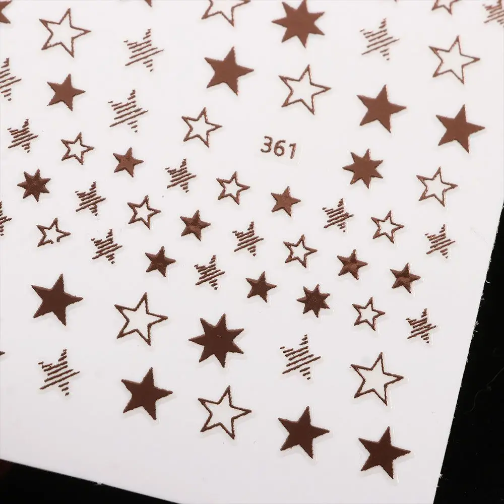 Geometry 3D Nail Ornaments Glitter Stars Art Decoration Foil Decals Manicure Accessories Stickers | Красота и здоровье