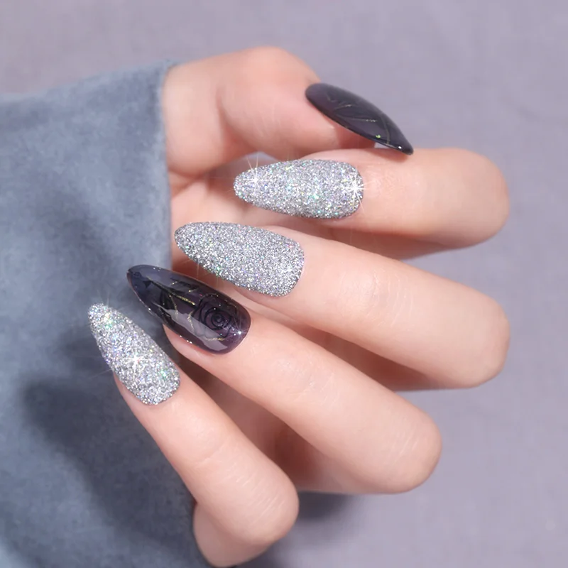 20 г Блестящий Порошок для дизайна ногтей цветной Золотой Красный Серебряный