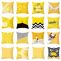 pillow cushion covers nordic geometry pillowcase yellow decorative throw pillows cover peach skin for sofa decor home 4545cmpc