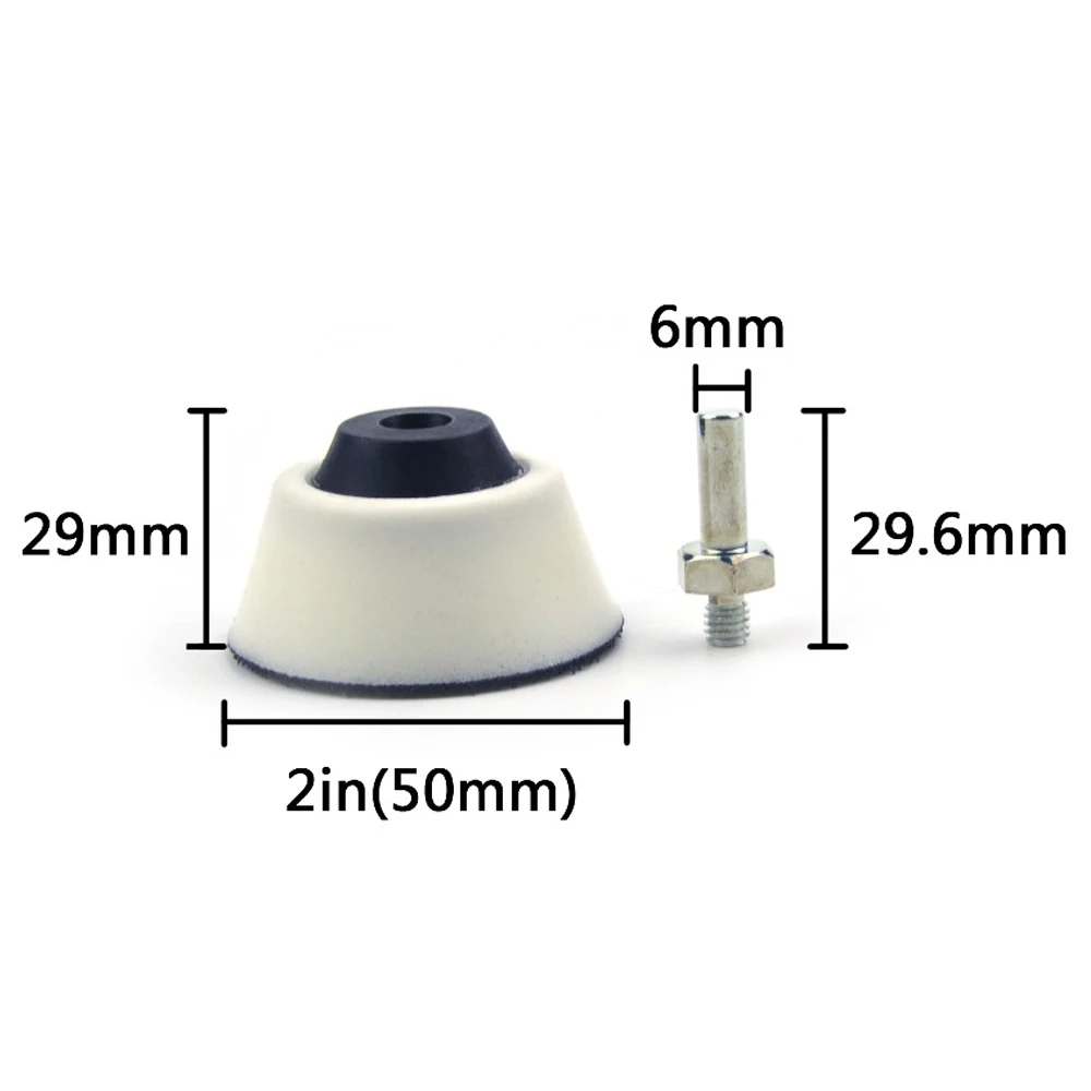 

1pcs 2 Inch (50mm) 20mm Soft Foam Sanding Pad + 1pcs 6mm Shank Polishing Useful