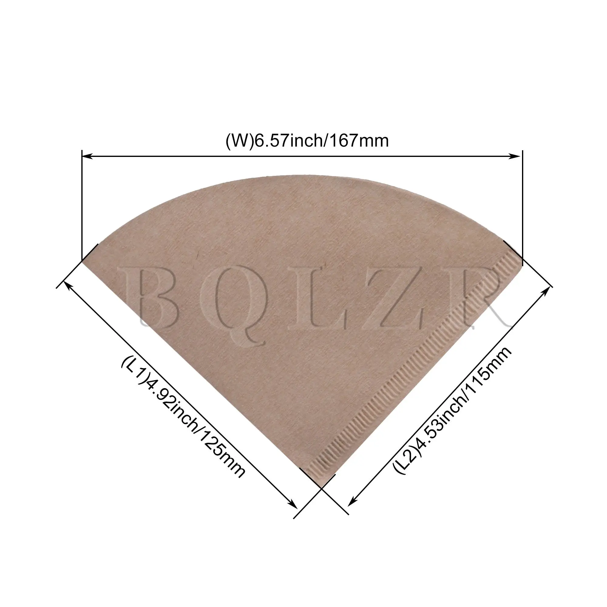 

BQLZR 40PCS Natural Wood Pulp V02 Coffee Filter 167mm Width Drip 2-4 Cup