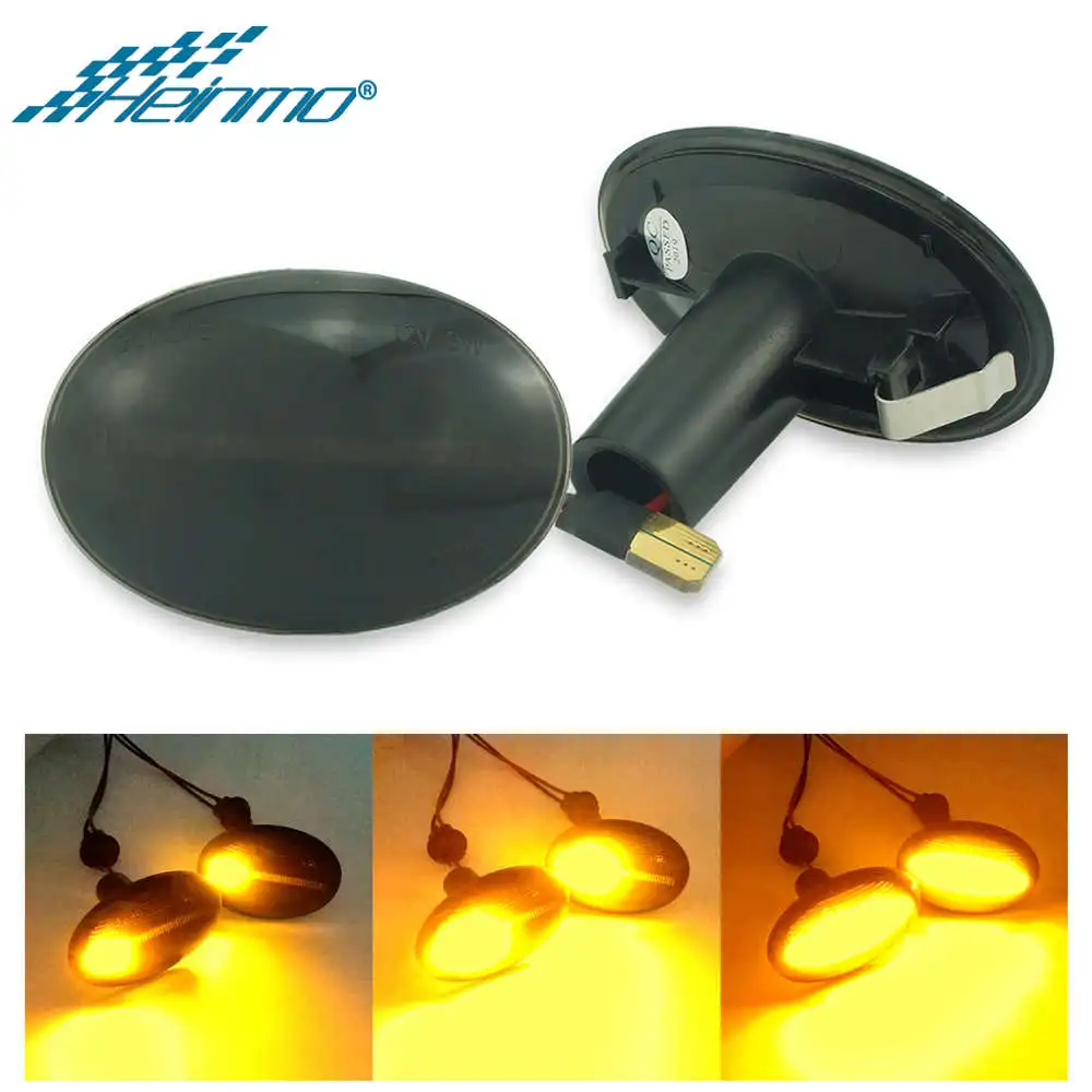 2 шт. струящиеся боковые репитер лампы Динамический светодиодный боковой