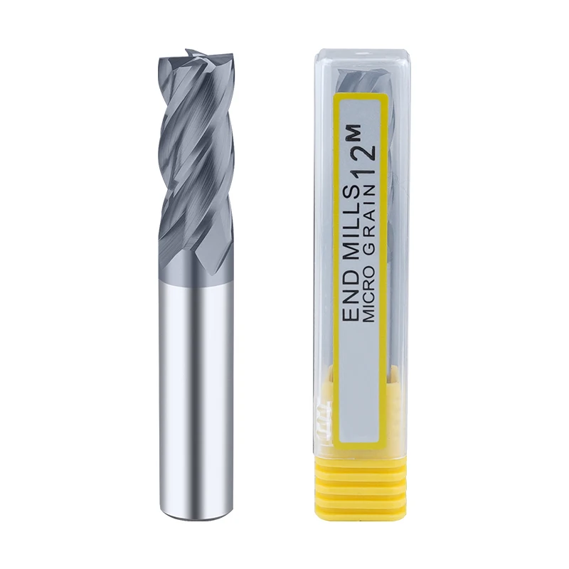 

1PCS HRC50 4F Milling Cutter Tungsten Steel End-Mill Carbide Alloy Machine Tools Nano Coating CNC High Efficient And Durable