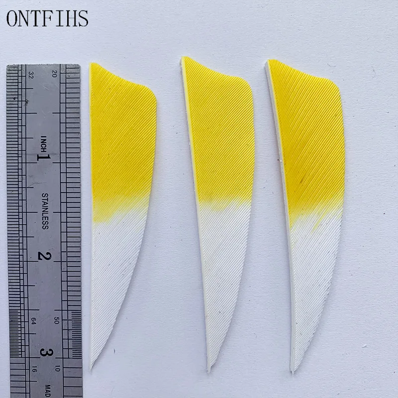 50 шт ONTFIHS Новые 3 &quotстрельба из лука Fletches Shiled Cut индейка перо стрелы аксессуары