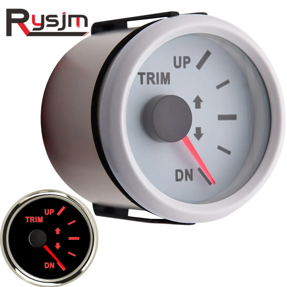 

Marine Boat Trim Gauge 52mm Trim Tilt Indicator 2" Up to Dn RV Trim Gauges 0-190ohm 167-10ohm Trim Meters 12V 24V waterproof