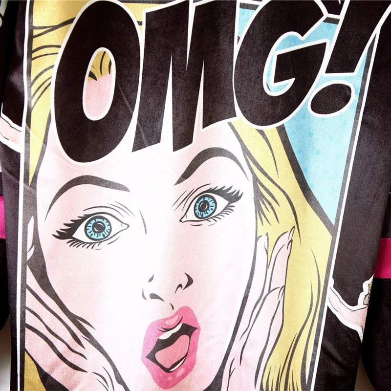 

Spring Autumn oversized hoodies women clothes 'OMG' letter print pullovers loose sweatshirt female long sleeves streetwear tops