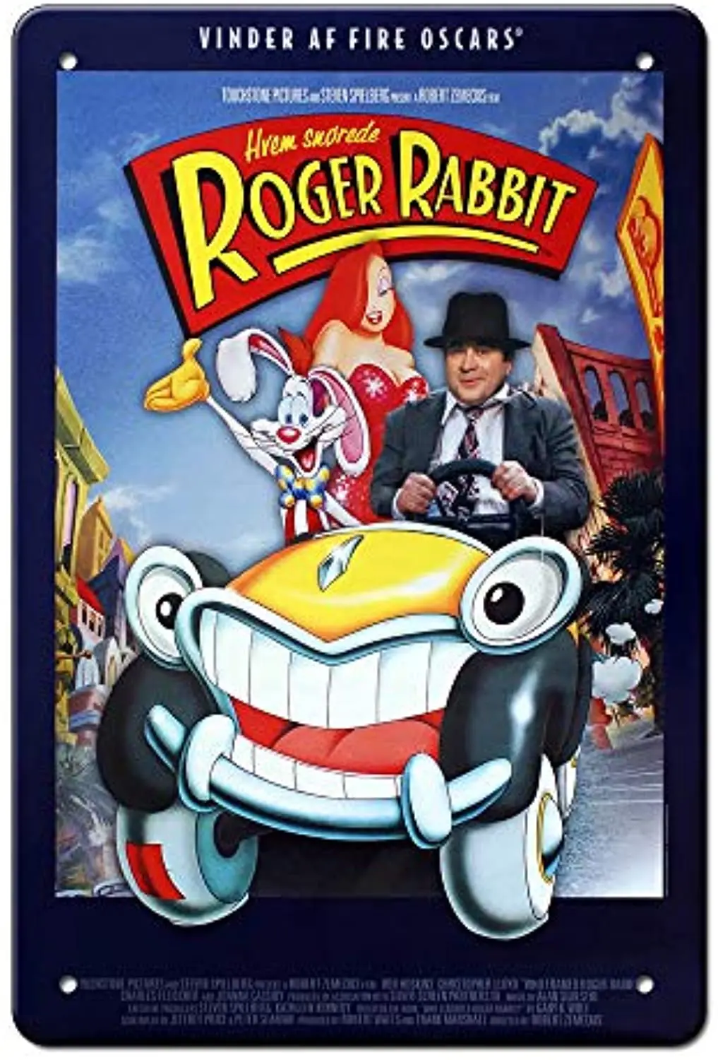 Кто окрашил Роджер кролик 1988 фильм металлический жестяной знак плакат на стену