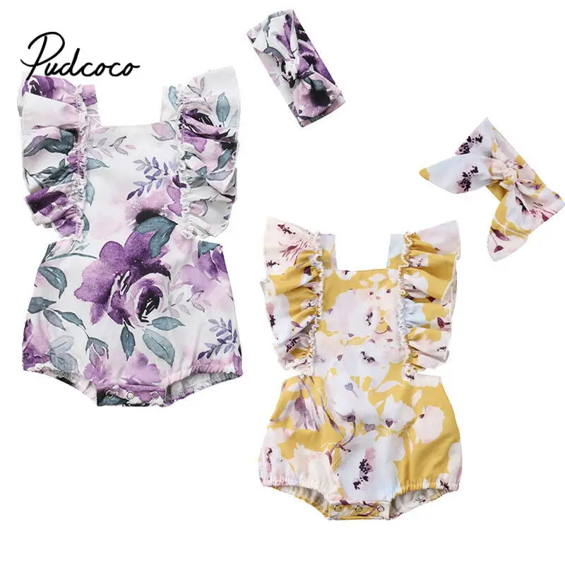 Новинка модное боди pudcoco для новорожденных девочек комбинезон без рукавов с