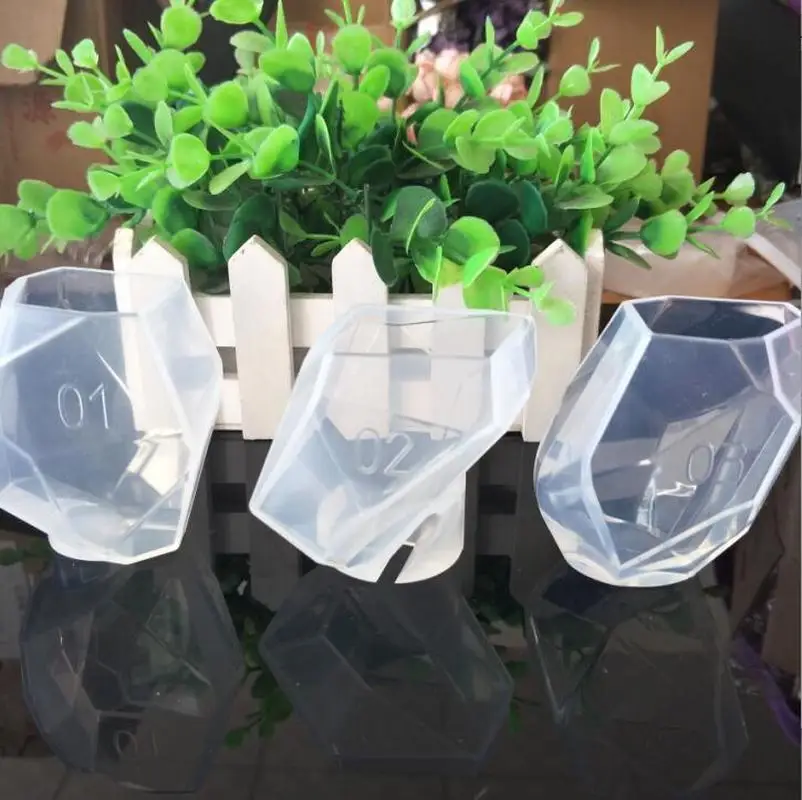 Силиконовая форма для свечей в форме 3D из камней правильной геометрической формы