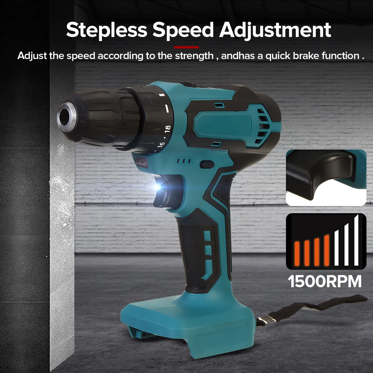 Аккумуляторная шлифованная электрическая дрель-перфоратор 90 нм 10 мм самодельный