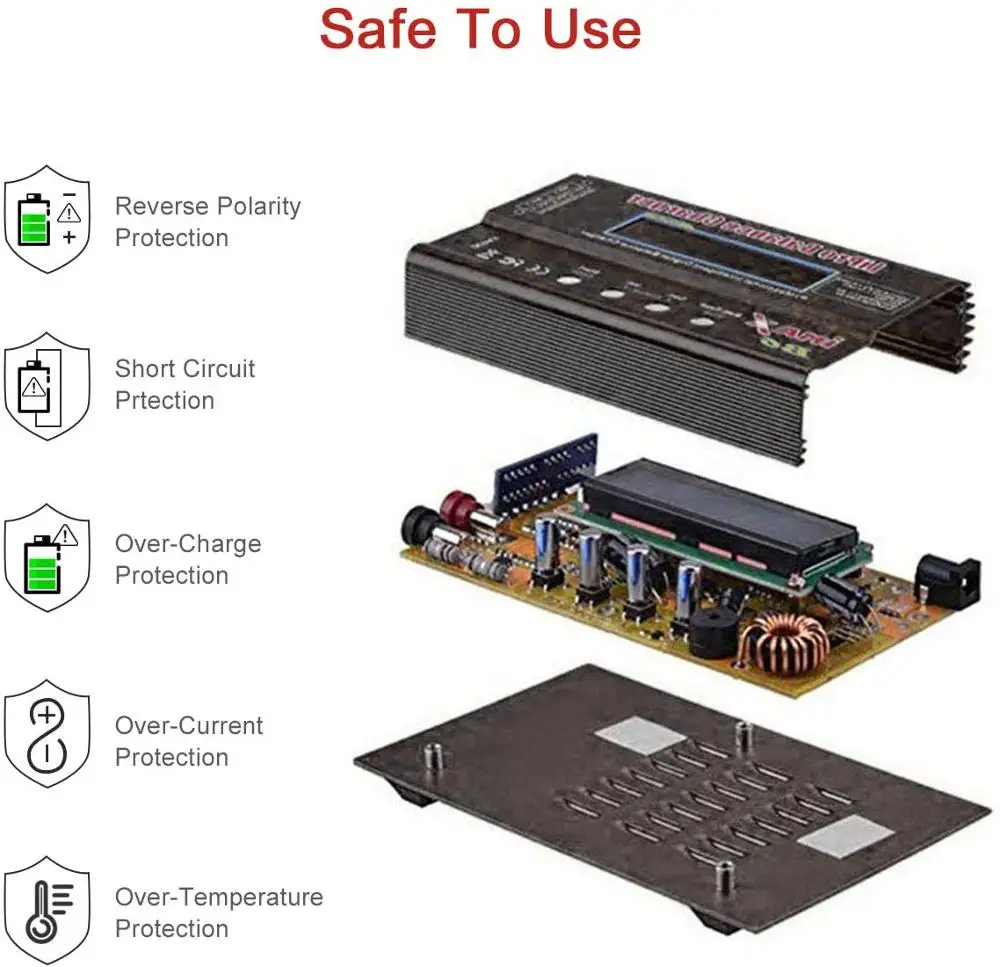 Зарядное устройство erlies iMAX B6 V3 80 Вт 6 А зарядное Lipo NiMh Li-Ion Ni-Cd RC балансирующее Lipro с