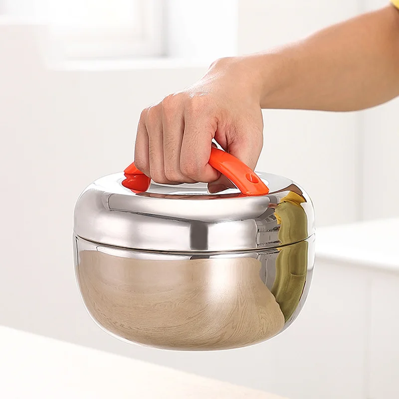 Двухслойный Ланч бокс Термоизолированный пищевой контейнер из нержавеющей