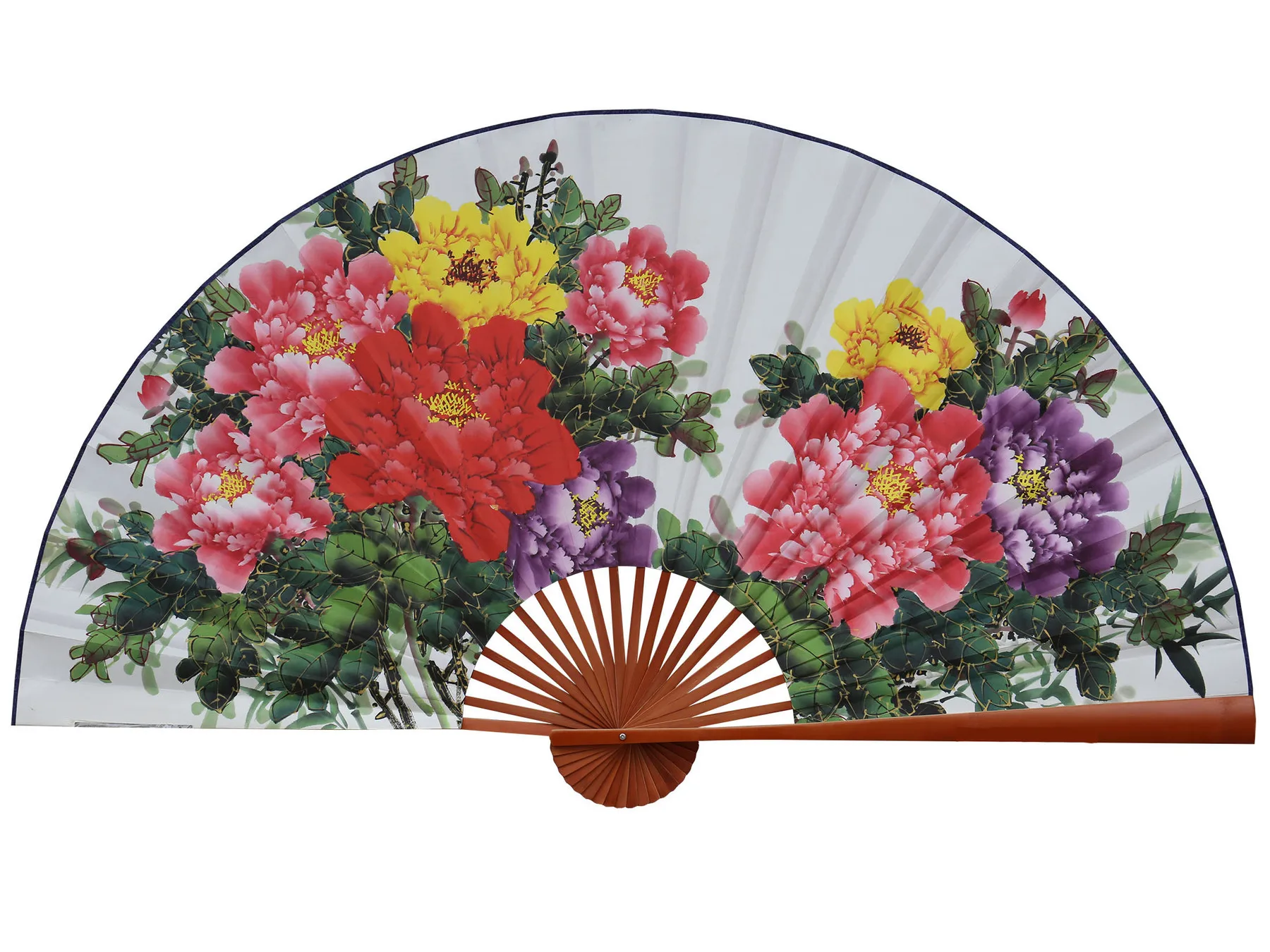 Большой складной бумажный веер китайский Стиль ремесла Banboo рамка фон