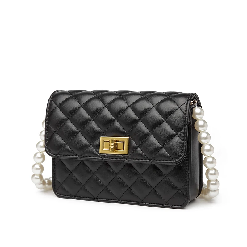 

2021 Quilted Crossbody Bags For Women Fashion Pearl Shoulder Bag Brands Designer Flap handbags sac a main messenger female bag