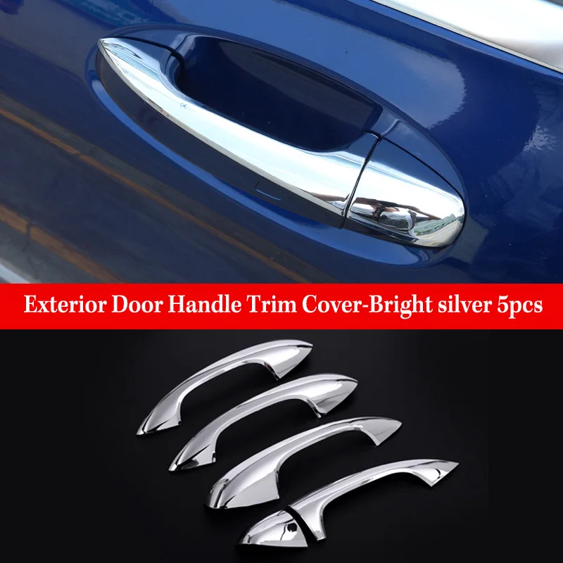 Bright silver Авто ABS Хромированная внешняя дверная ручка накладка наклейка для Mercedes Benz C Class W205 GLC X253 E Class W213 автомобильные аксессуары LHD - Название цвета: Bright silver