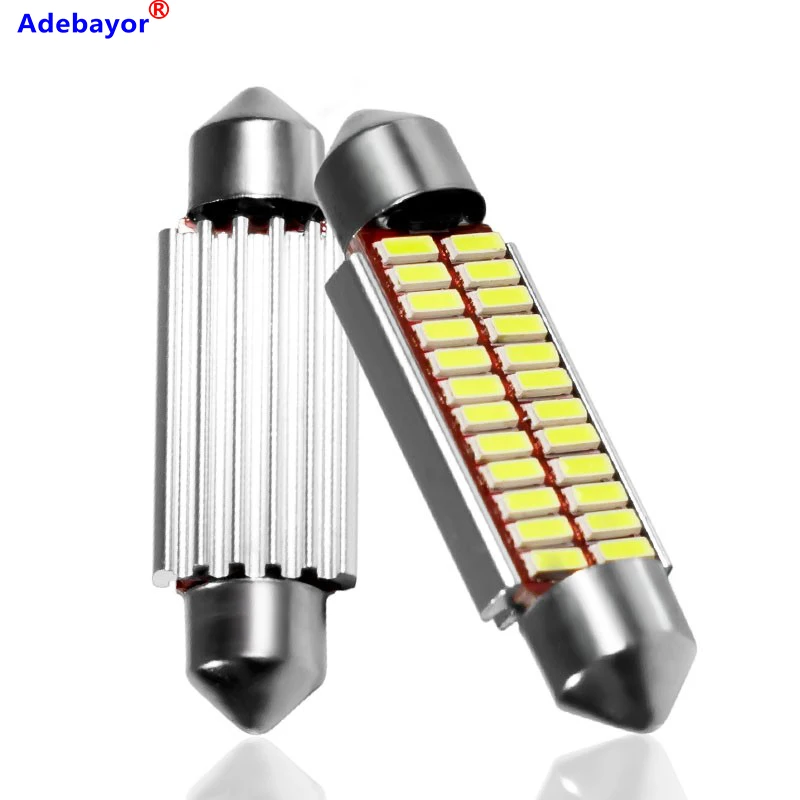 2 X Гирлянда 31mm36mm39mm42mm 4014 SMD светодиодный светильник C5W C10W супер яркий Canbus без