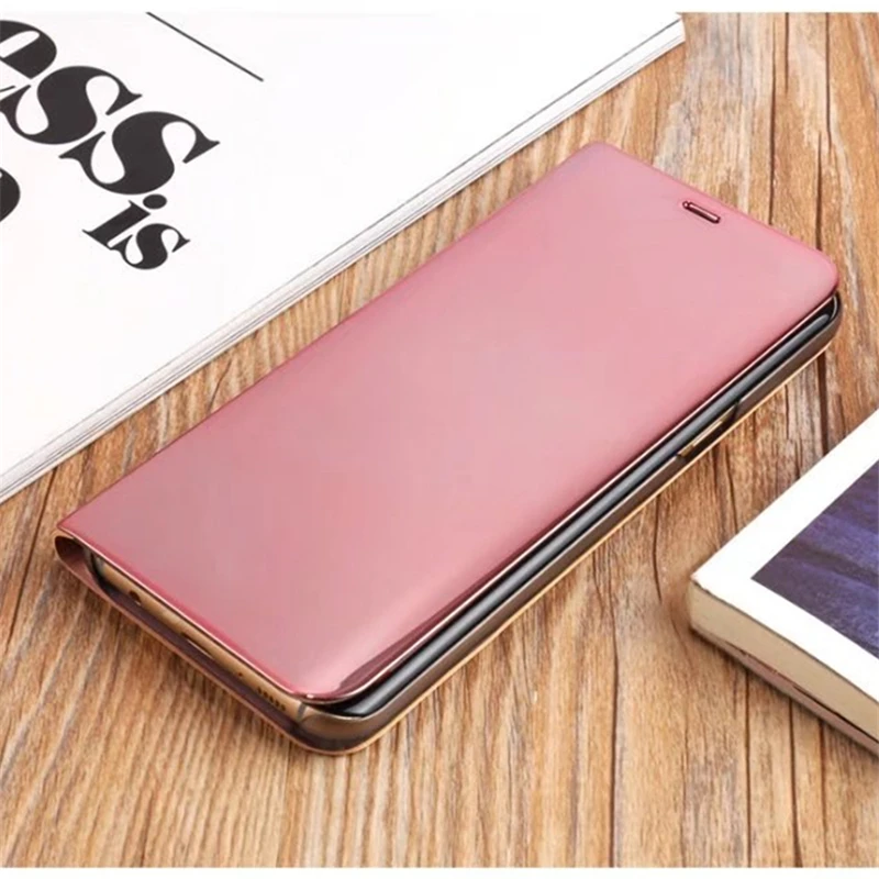Зеркальный умный флип чехол для Samsung Galaxy S8 S9 S10 S20 S21 Plus A11 A21S A31 A41 A51 A71 Note 8 9 10