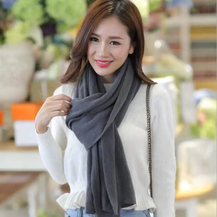 

Autumn and Winter New Korean Version of Pure Color Warm Scarf Without Flat Cashmere Scarf washable cloth face masks wholesale