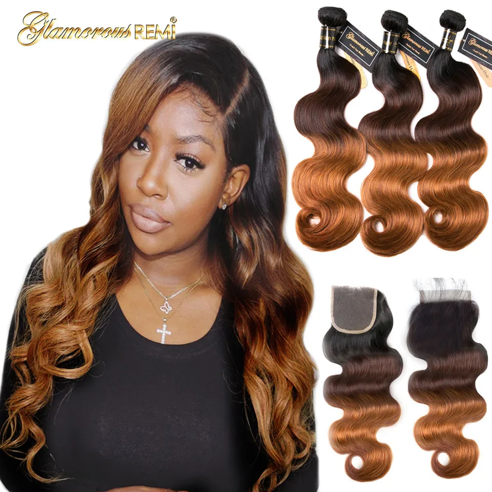 

Бразильские волнистые человеческие волосы, пряди с закрытием, плетение бордового цвета, 3 пряди с закрытием, человеческие волосы remy для нара...