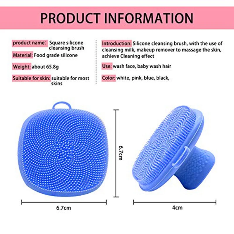 

Facial Cleansing Brush Silicone, Face Wash Brush Manual Waterproof, Cleansing Skin Care Face Brushes for Exfoliating