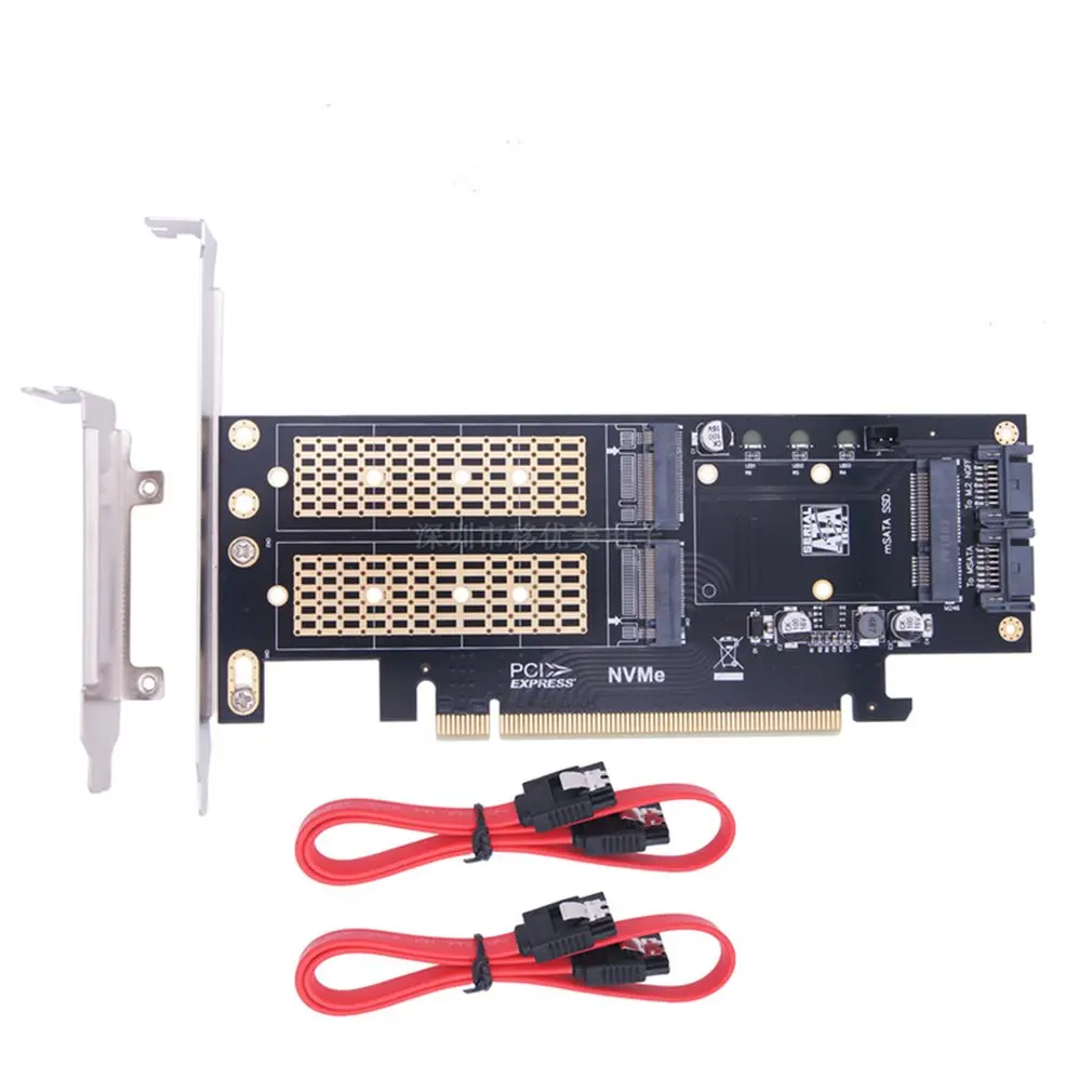 

Конвертер MSATA-SATA 2 SATA кабель три в одном Расширительная карта Райзер ключ MSATA PCI Экспресс конвертер