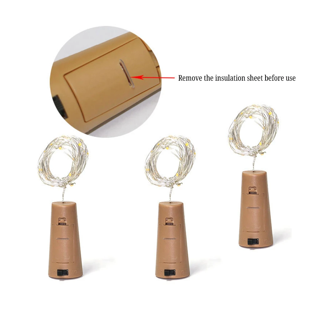 20 светодиодный S светильники в форме винных бутылок встроенный на батарейках