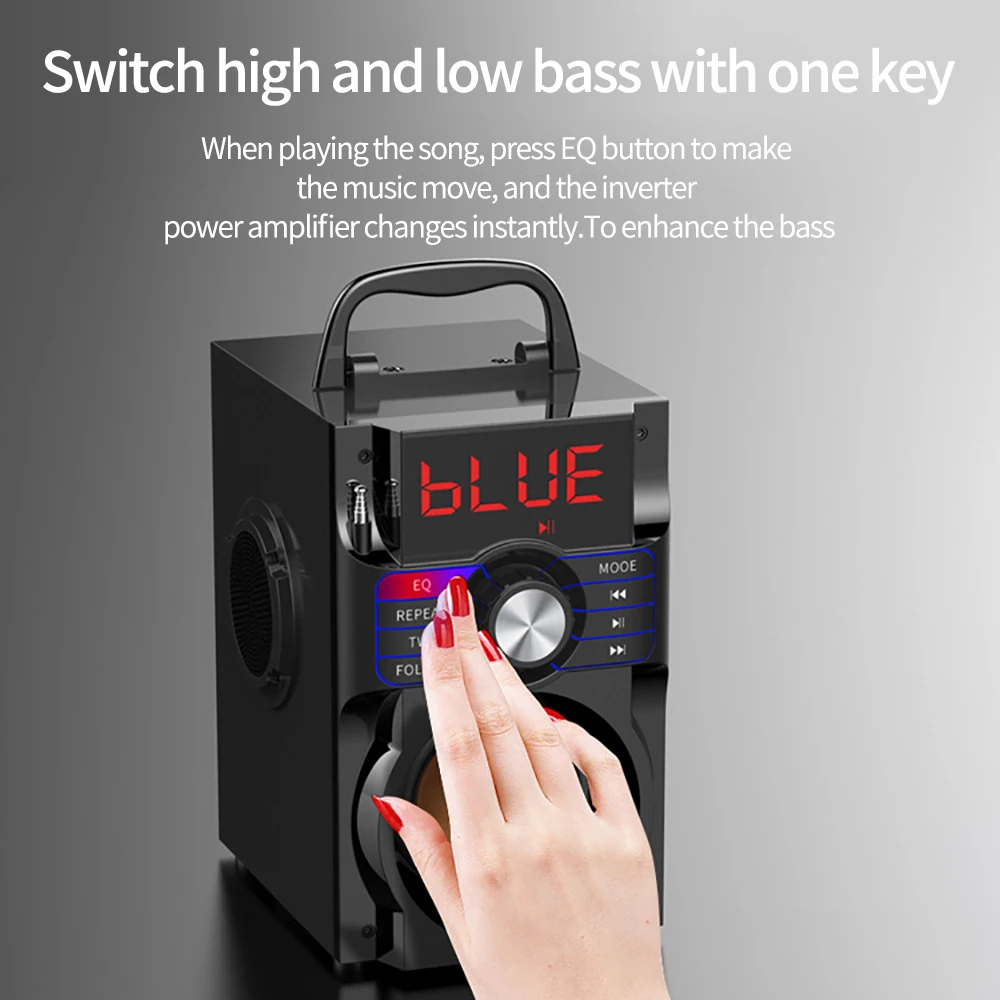 

Bluetooth Speaker Portable Wireless Bass Speakers Sound Box 32GB Intelligent Speaker Remote Controlling Bluetooth Speaker