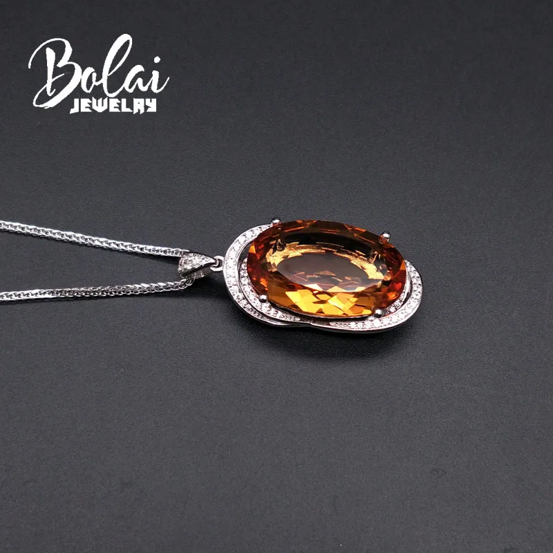 Bolai, подвеска с драгоценным камнем, меняющая цвет, Стерлинговое Серебро 925 пробы, создана diaspore zultanite, цветная Большая подвеска для девочек, повседневная одежда