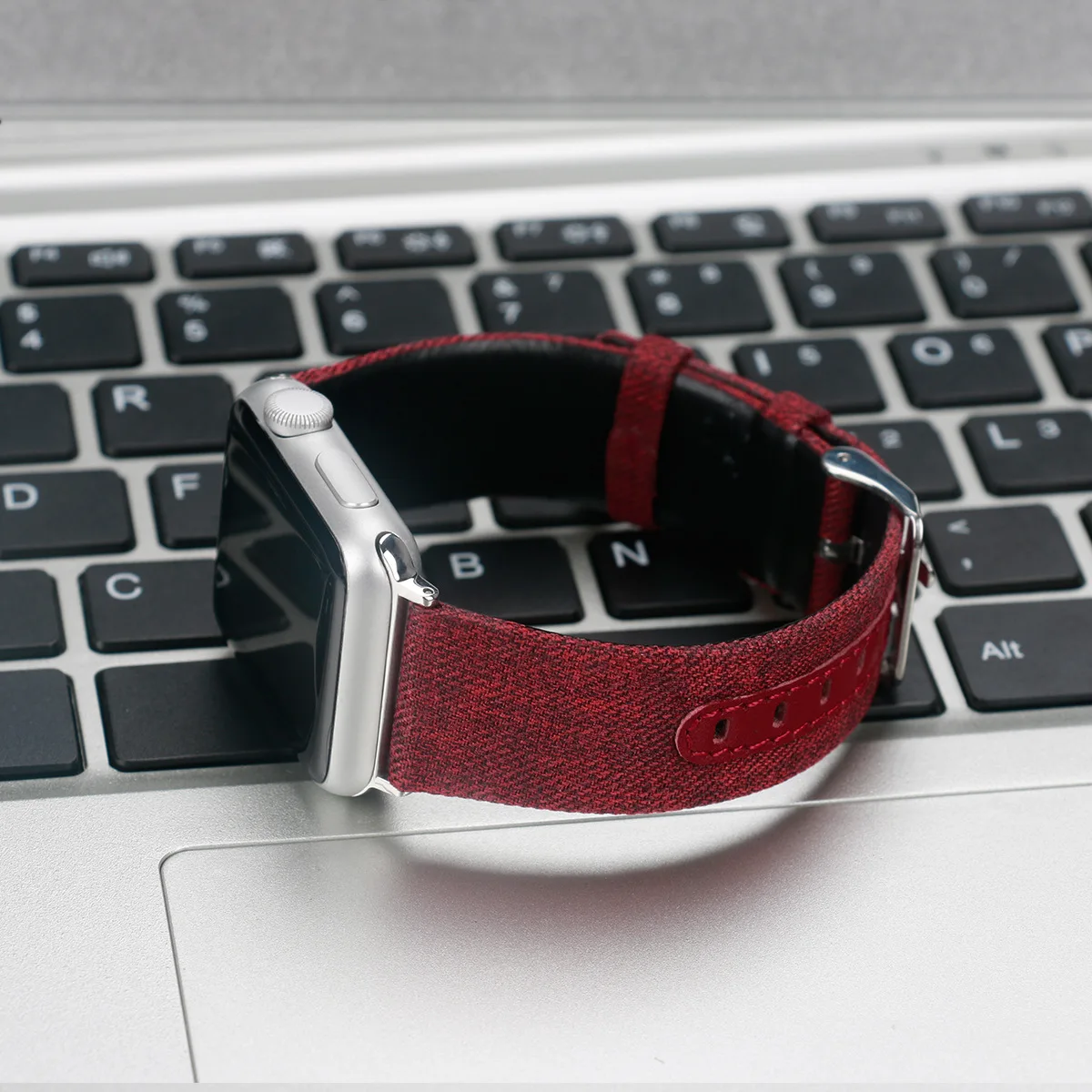 Ремешок из кожи и нейлона для Apple Watch Band Series 5 4 3 2 цветной браслет совместимый с iwatch